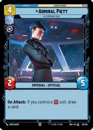 Admiral Piett - In Command Now (65/104) — Intro Battle: Hoth Star Wars: Unlimited card by David Nash
