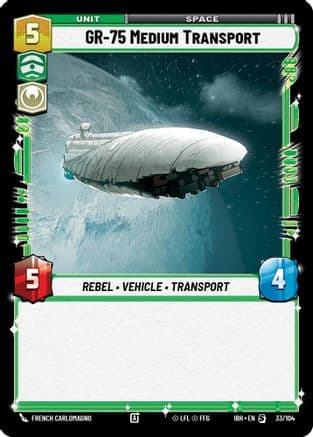 GR-75 Medium Transport (33/104) — Intro Battle: Hoth Star Wars: Unlimited card by French Carlomagno