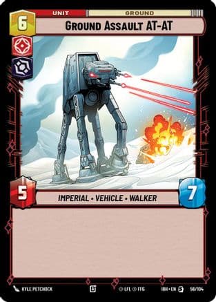 Ground Assault AT-AT — Intro Battle: Hoth Star Wars: Unlimited card by Kyle Petchock