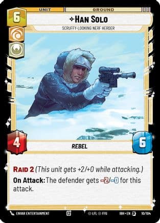 Han Solo - Scruffy-Looking Nerf Herder — Intro Battle: Hoth Star Wars: Unlimited card by Envar Entertainment