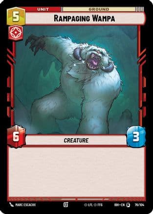 Rampaging Wampa — Intro Battle: Hoth Star Wars: Unlimited card by Marc Escachx