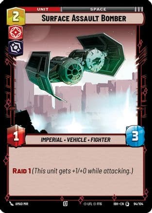 Surface Assault Bomber (94/104) — Intro Battle: Hoth Star Wars: Unlimited card by Amad Mir