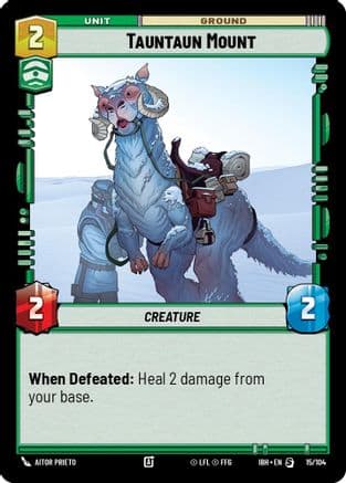 Tauntaun Mount — Intro Battle: Hoth Star Wars: Unlimited card by Aitor Prieto