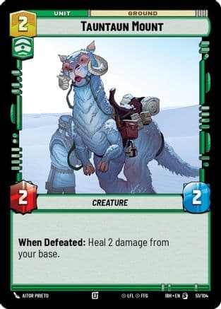 Tauntaun Mount (51/104) — Intro Battle: Hoth Star Wars: Unlimited card by Aitor Prieto