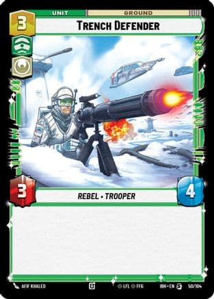 Trench Defender (50/104) — Intro Battle: Hoth Star Wars: Unlimited card by Afif Khaled