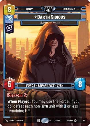 Darth Sidious - The Phantom Menace — Organized Play Promos