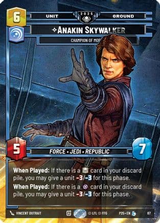 Anakin Skywalker - Champion of Mortis — Organized Play Promos