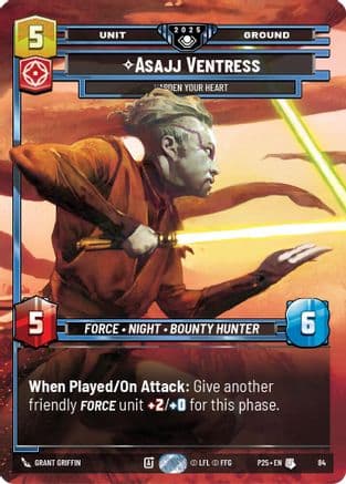 Asajj Ventress - Harden Your Heart — Organized Play Promos