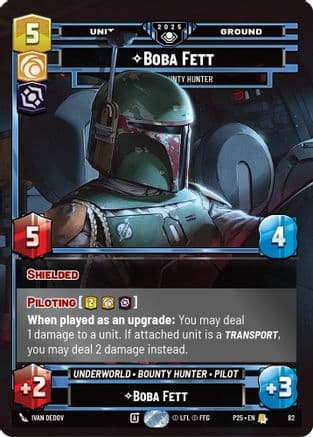 Boba Fett - Feared Bounty Hunter — Organized Play Promos Star Wars: Unlimited card by IVAN DEDOV