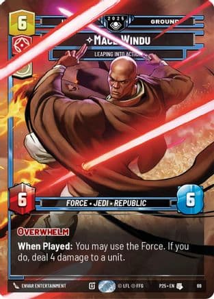 Mace Windu - Leaping into Action (69) — Organized Play Promos