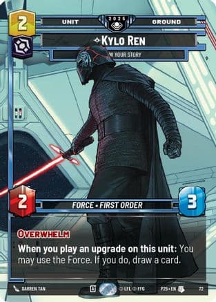 Kylo Ren - I Know Your Story — Organized Play Promos Star Wars: Unlimited card by Darren Tan
