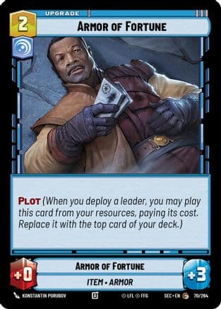 Armor of Fortune — Secrets of Power Star Wars: Unlimited card by Konstantin Porubov