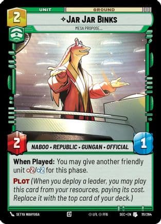 Jar Jar Binks - Mesa Propose — Secrets of Power