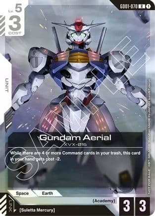 Gundam Aerial (Store Tournament Participant Pack 01) — Gundam Promotional Cards Gundam Card Game card by denuo