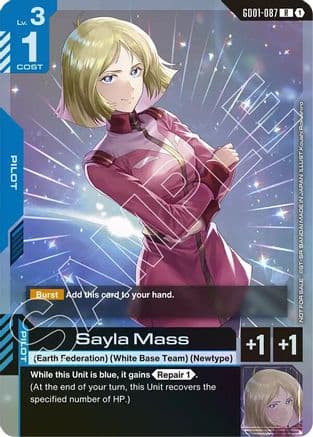 Sayla Mass (Store Tournament Participant Pack 01) — Gundam Promotional Cards