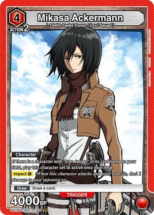 Mikasa Ackermann (105) — UE10ST: Attack on Titan Starter Deck