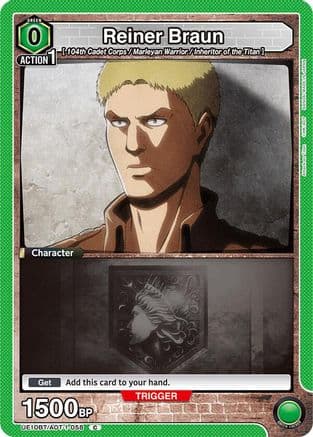 Reiner Braun (058) (Box Topper Foil) — UE10BT: Attack on Titan