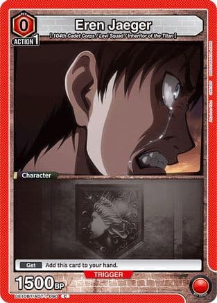 Eren Jaeger (090) (Box Topper Foil) — UE10BT: Attack on Titan