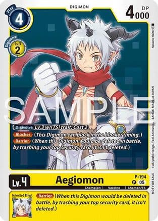 Aegiomon (Time Stranger Demo Deck) — Digimon Card Game card