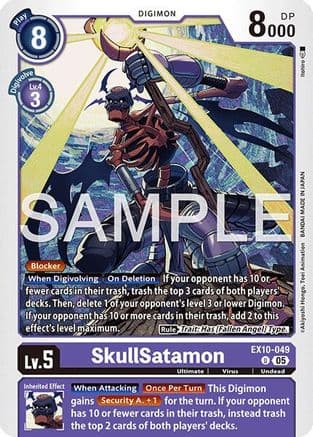 SkullSatamon — Sinister Order Digimon Card Game card by mohiro