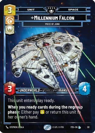 Millennium Falcon - Piece of Junk — Organized Play Promos