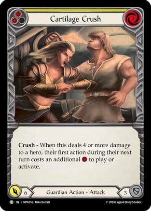 Cartilage Crush (Yellow) — Mastery Pack Guardian Flesh and Blood card by Mike Dalsell