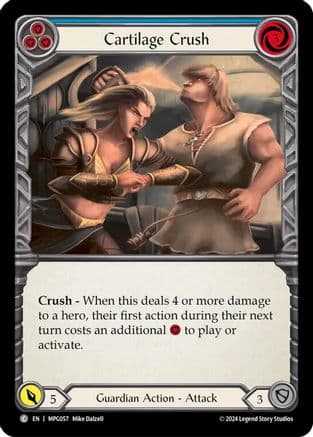 Cartilage Crush (Blue) — Mastery Pack Guardian Flesh and Blood card by Mike D "Delz"