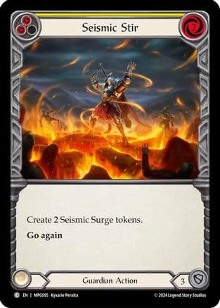 Seismic Stir (Yellow) — Mastery Pack Guardian Flesh and Blood card by Syalin Pesilid