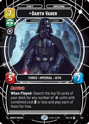 Darth Vader - Commanding the First Legion — Organized Play Promos