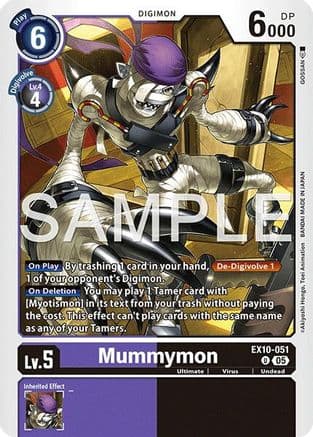 Mummymon — Sinister Order Digimon Card Game card by Akiyoshi Honga, Toei Animation