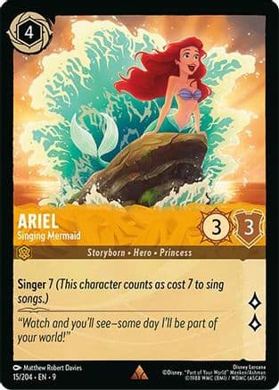 Ariel - Singing Mermaid — Fabled Disney Lorcana card by Matthew Robert Davies