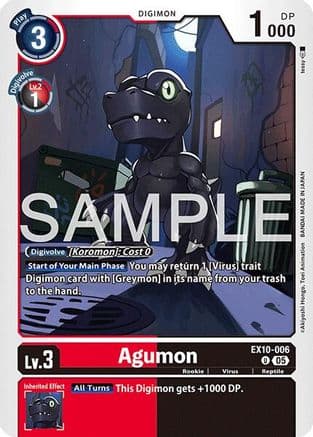Agumon — Sinister Order Digimon Card Game card by Akiyoshi Honga, Toei Animation