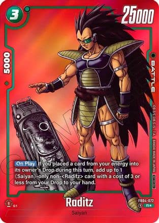 Raditz (Limited Pack MANGA Version 01) — Tournament and Championship Promos