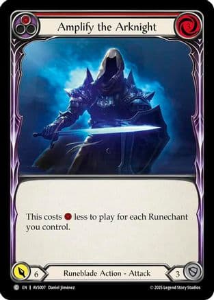 Amplify the Arknight (Red) — Armory Deck: Legends Viserai Flesh and Blood card by Daniel Jiménez