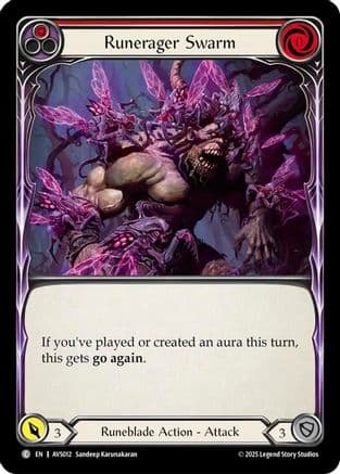 Runerager Swarm (Red) — Armory Deck: Legends Viserai Flesh and Blood card by Sandeep Karunakaran
