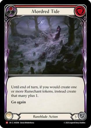 Mordred Tide (Red) — Armory Deck: Legends Viserai Flesh and Blood card by Daria Khlebnikova