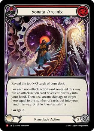 Sonata Arcanix (Red) — Armory Deck: Legends Viserai Flesh and Blood card by Saad Irfan