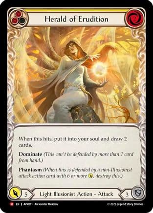 Herald of Erudition — Armory Deck: Legends Prism Flesh and Blood card by Alexander Mokhov