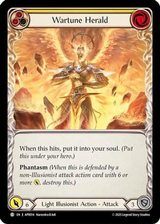 Wartune Herald (Yellow) — Armory Deck: Legends Prism Flesh and Blood card by Narendra B Adi