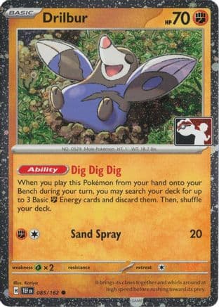 Drilbur - 085/162 (Cosmos Holo) — Prize Pack Series Cards Pokémon TCG card by Kariya