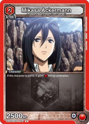 Mikasa Ackermann (087) — UE10ST: Attack on Titan Starter Deck