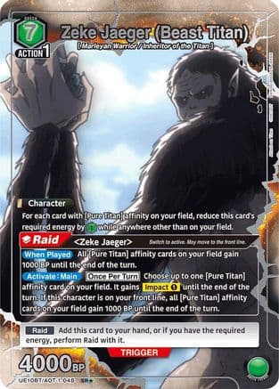 Zeke Jaeger (Beast Titan) (SR*) — UE10BT: Attack on Titan