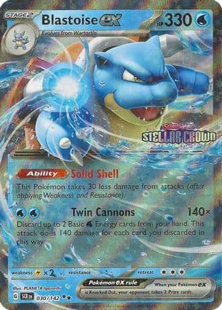 Blastoise ex (Stellar Crown Stamp) — Miscellaneous Cards & Products Pokémon TCG card by PLANETA Igarashi