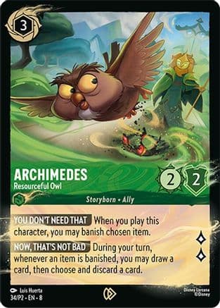 Archimedes - Resourceful Owl — Disney Lorcana Promo Cards