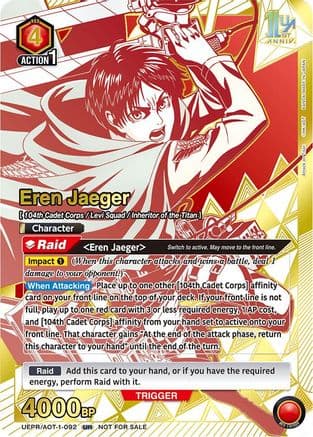 Eren Jaeger (092) — Union Arena Promotion Cards