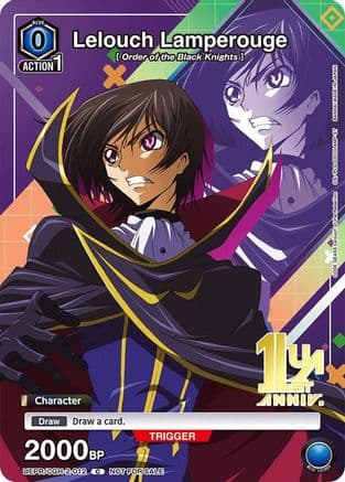 Lelouch Lamperouge (012) — Union Arena Promotion Cards