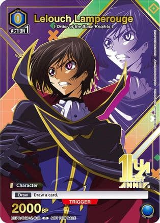 Lelouch Lamperouge (012) (Gold) — Union Arena Promotion Cards