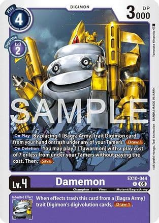 Damemon — Sinister Order Digimon Card Game card by Tomotake Kinoshita