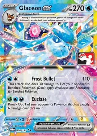 Glaceon ex - 026/131 — Prize Pack Series Cards
