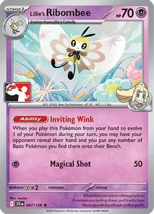 Lillie's Ribombee - 067/159 — Prize Pack Series Cards